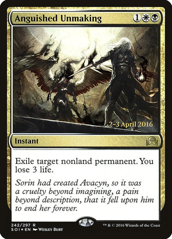 Anguished Unmaking (PRE-242) - Shadows over Innistrad Promos Foil
