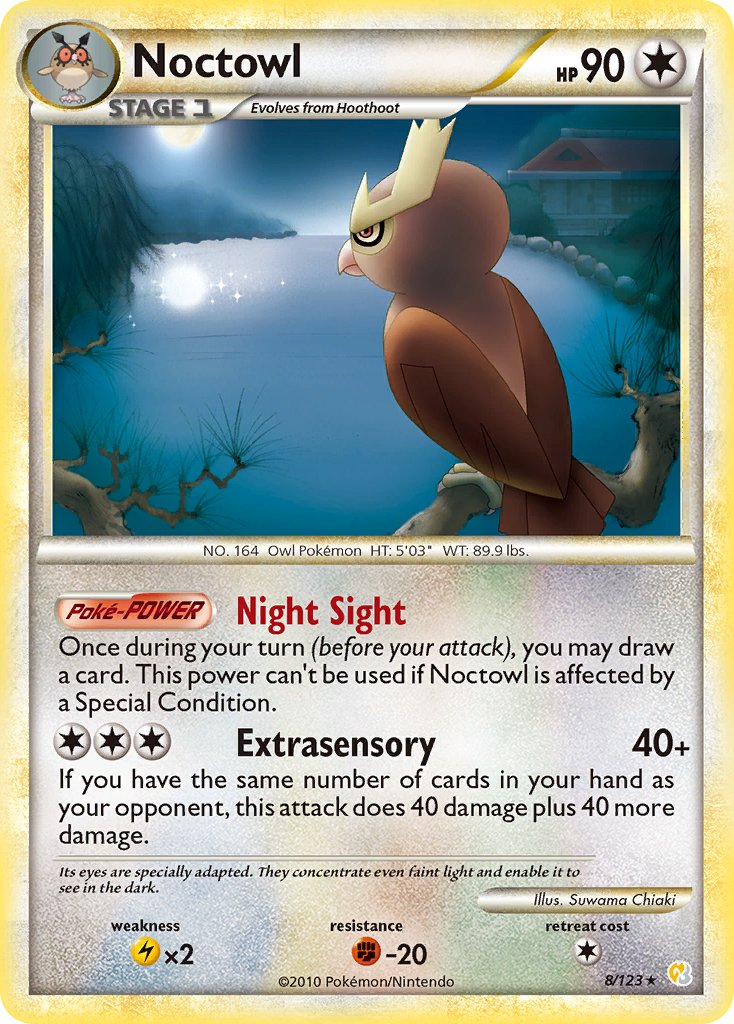 Noctowl - 8/123 (HeartGold & SoulSilver) - Deck Exclusives