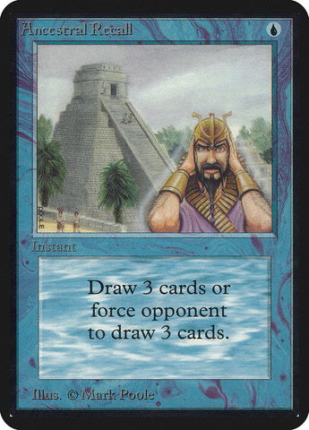 Ancestral Recall (LEA-) - Limited Edition Alpha