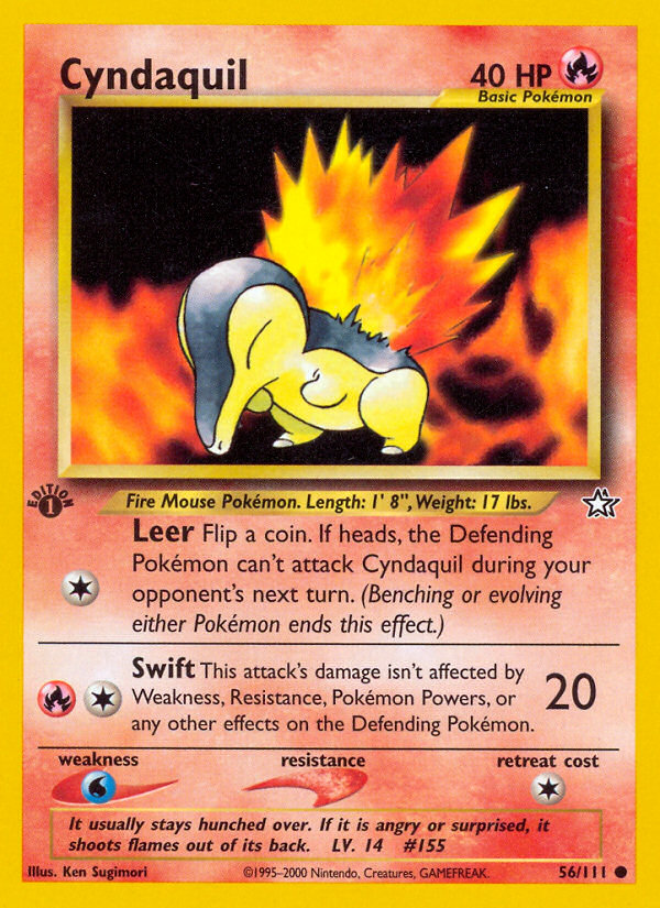 Cyndaquil (56) 56/111 - Neo Genesis 1st Edition