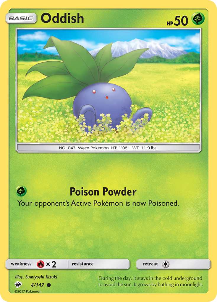 Oddish 4/147 - SM  Burning Shadows