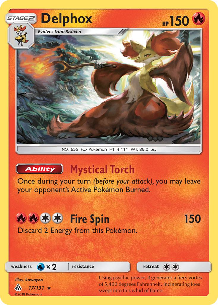 Delphox 17/131 - SM  Forbidden Light Holofoil