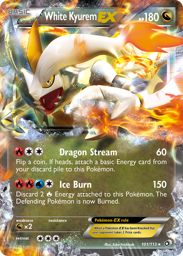 White Kyurem EX/113 - Legendary Treasures Holofoil