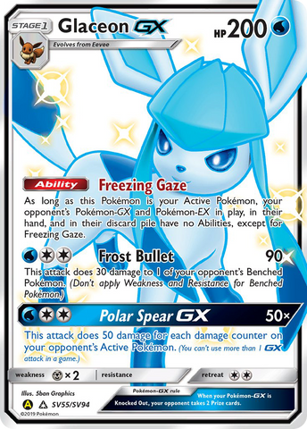 Glaceon GX SV55/94 - Hidden Fates Shiny Vault Holofoil