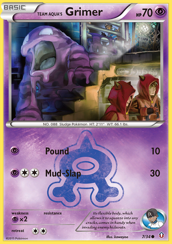 Team Aqua's Grimer 7/34 - Double Crisis