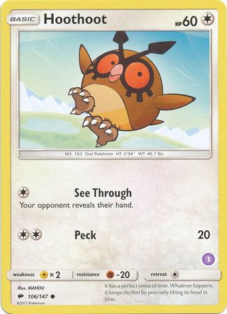 Hoothoot (1) - SM Trainer Kit Alolan Sandslash & Alolan Ninetales