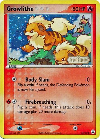 Growlithe 55/92 - Legend Maker Reverse Holofoil