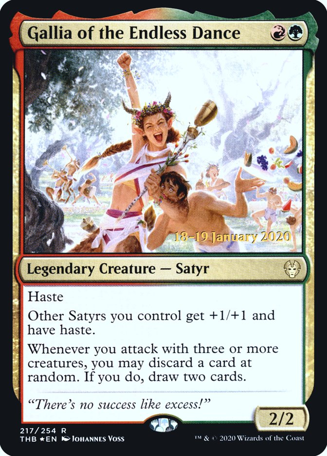 Gallia of the Endless Dance (PRE-217) - Theros Beyond Death Promos Foil