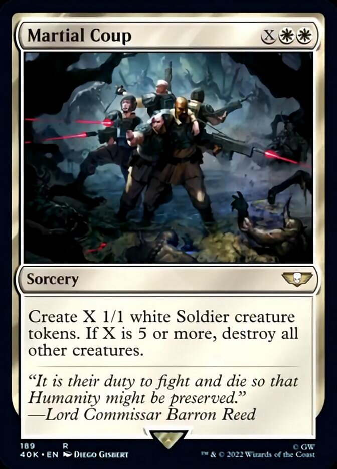 Martial Coup (Surge Foil) (40K-189) - Warhammer 40,000 Commander Foil