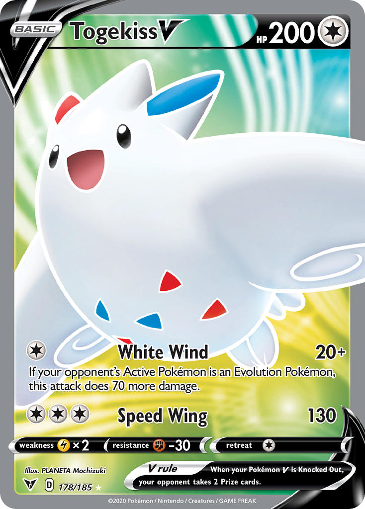 Togekiss V (Full Art) 178/185 - SWSH04 Vivid Voltage Holofoil