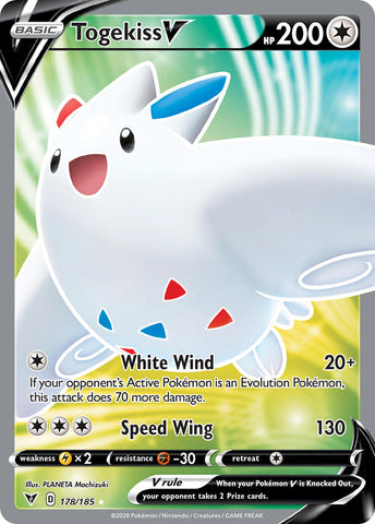 Togekiss V (Full Art) 178/185 - SWSH04 Vivid Voltage Holofoil