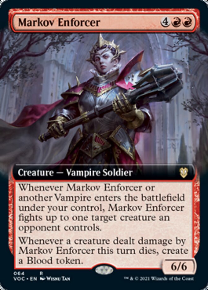 Markov Enforcer (Extended Art) (VOC-064) - Crimson Vow Commander: (Extended Art)