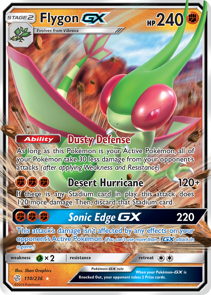 Flygon GX 110/236 - SM  Cosmic Eclipse Holofoil