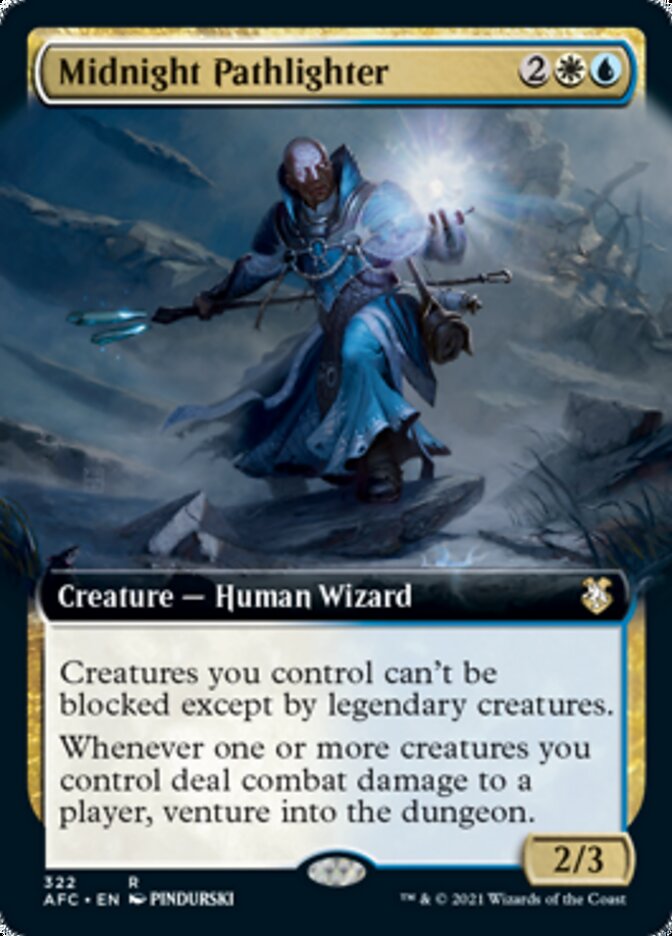 Midnight Pathlighter (Extended Art) (AFC-322) - Forgotten Realms Commander: (Extended Art)