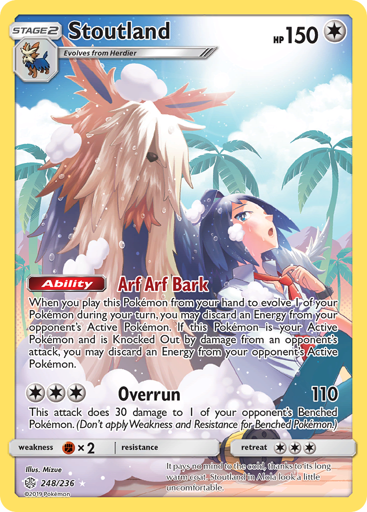 Stoutland (Secret) 248/236 - SM  Cosmic Eclipse Holofoil