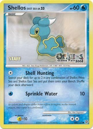 Shellos East Sea - 106/132 (Origins Game Fair 2008) [Staff] - Nintendo Promos