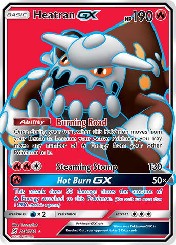Heatran GX (Full Art)/236 - SM  Unified Minds Holofoil