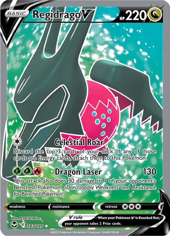Regidrago V (Full Art) 183/195 - SWSH12 Silver Tempest Holofoil