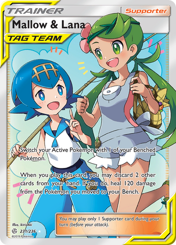 Mallow & Lana (Full Art)/236 - SM  Cosmic Eclipse Holofoil