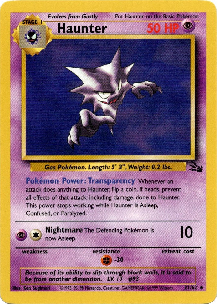 Haunter (21) 21/62 - Fossil Unlimited