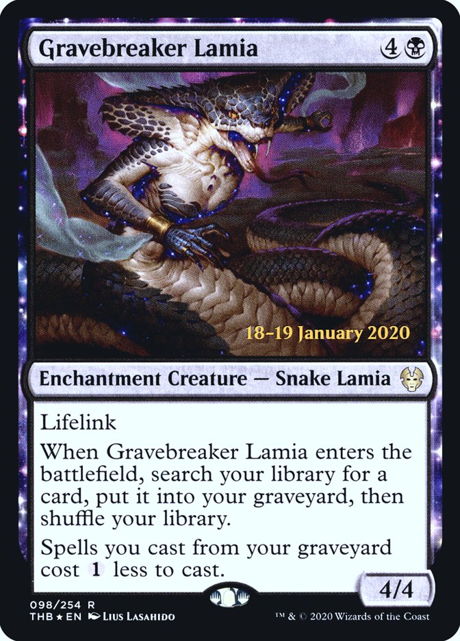 Gravebreaker Lamia (PRE-098) - Theros Beyond Death Promos: (enchantment) Foil