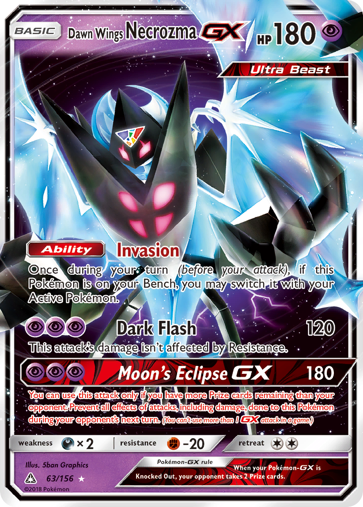 Dawn Wings Necrozma GX 63/156 - SM  Ultra Prism Holofoil