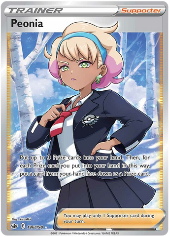 Peonia (Full Art) 196/198 - SWSH06 Chilling Reign Holofoil
