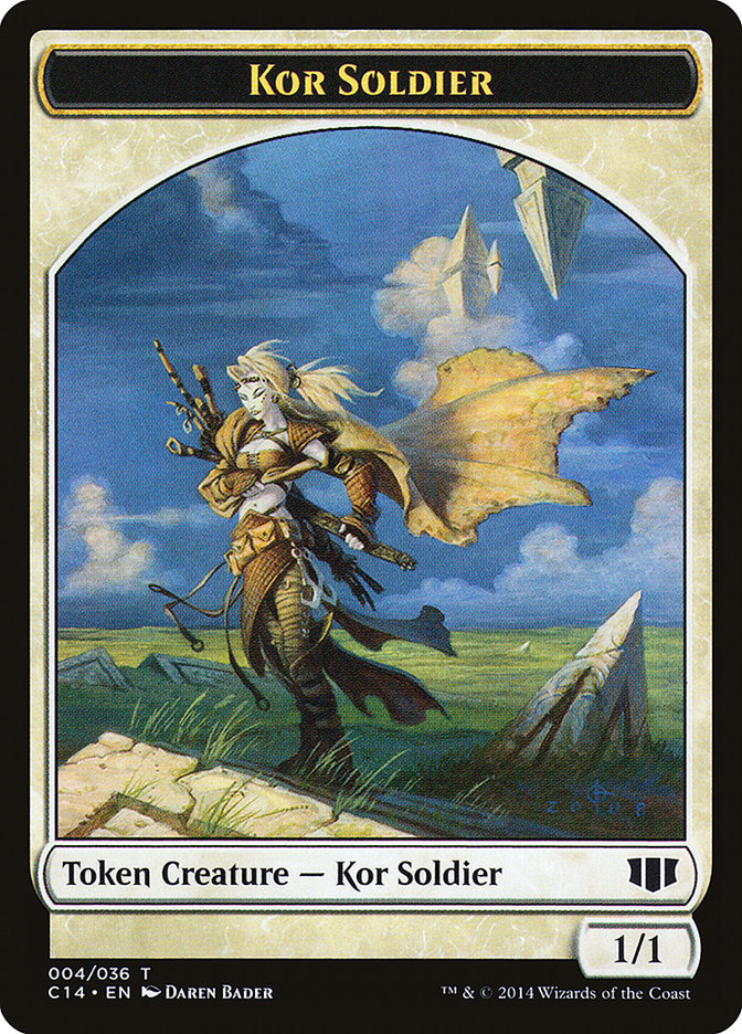 Kor Soldier // Pegasus Double-Sided Token (C14-4 // 5) - Commander 2014 Tokens