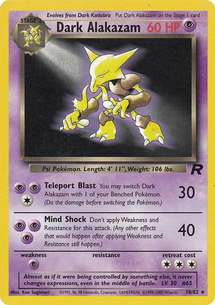 Dark Alakazam (18) 18/82 - Team Rocket Unlimited