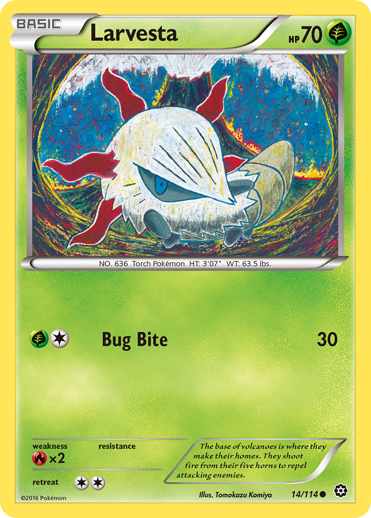 Larvesta 14/114 - XY  Steam Siege