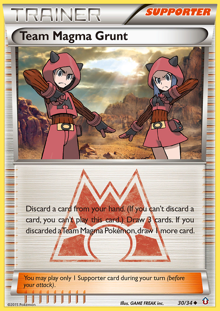Team Magma Grunt 30/34 - Double Crisis