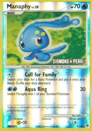 Manaphy - 9/130 [Diamond & Pearl] - Burger King Promos Reverse Holofoil