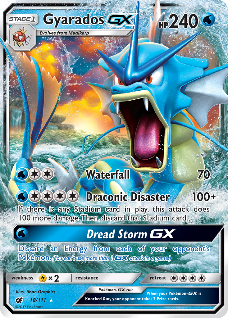 Gyarados GX 18/111 - SM  Crimson Invasion Holofoil
