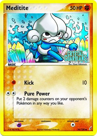 Meditite 56/100 - Crystal Guardians Reverse Holofoil
