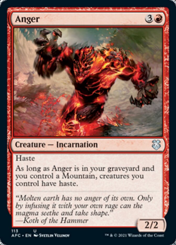 Anger (AFC-113) - Forgotten Realms Commander