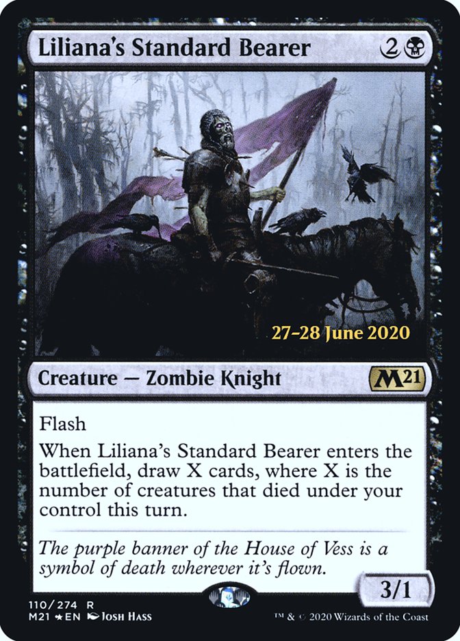 Liliana's Standard Bearer (PRE-110) - Core Set 2021 Promos Foil