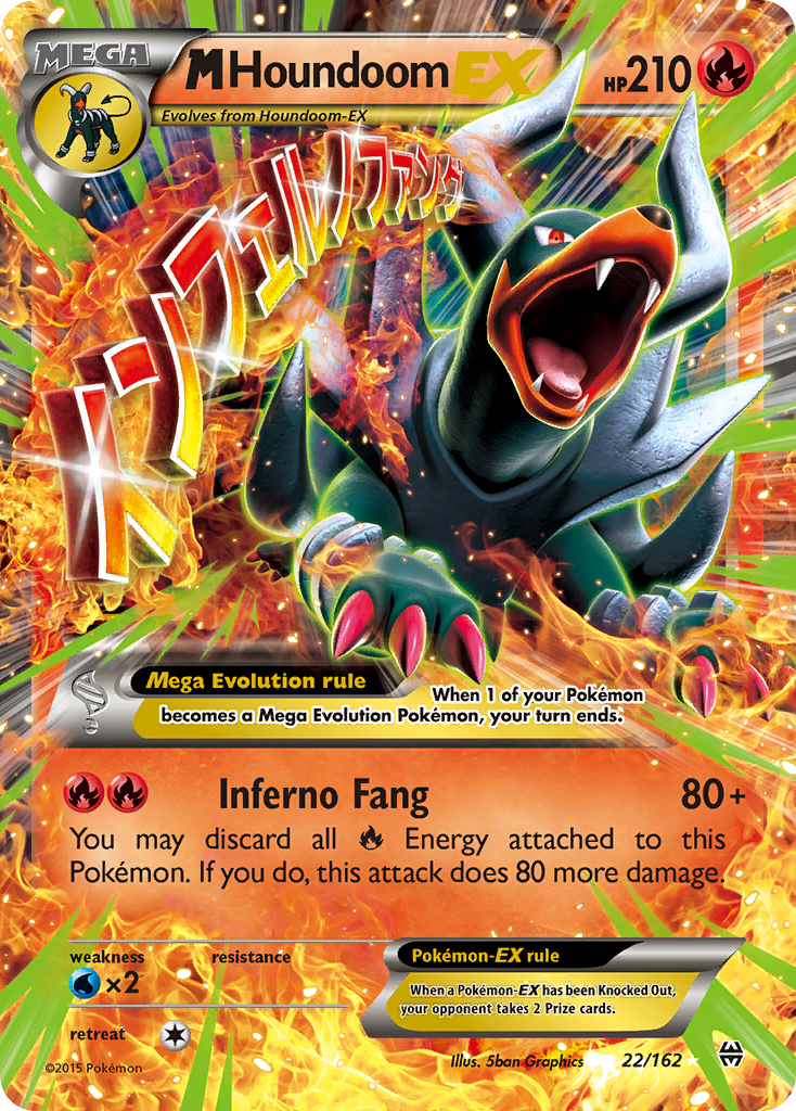 M Houndoom EX 22/162 - XY  BREAKthrough Holofoil