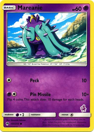 Mareanie - 105/214 (Mewtwo Stamped) 105 - Battle Academy