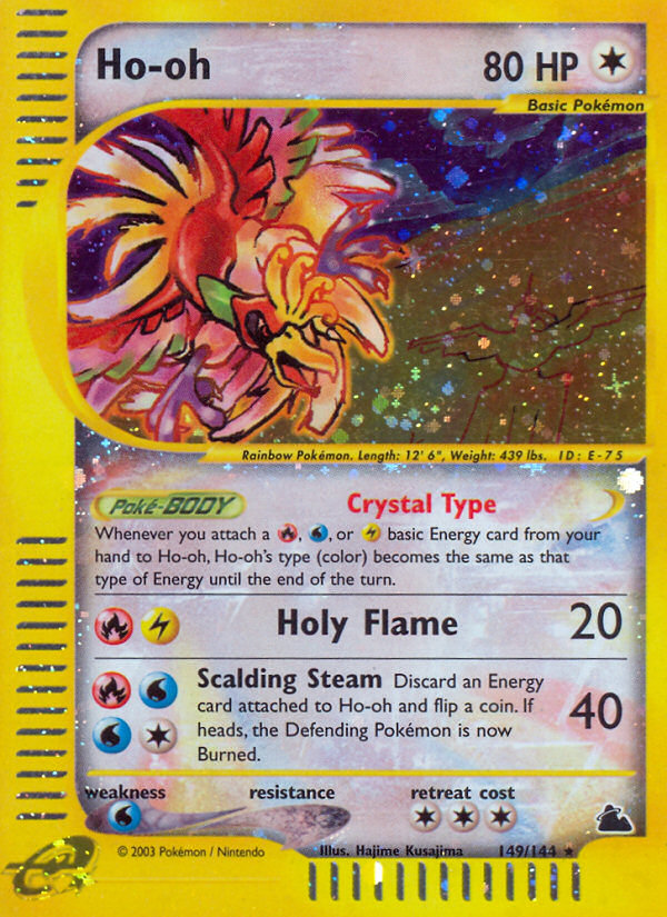 Ho-oh - 149/144 - Reverse Holofoil Skyridge - Secret Rare