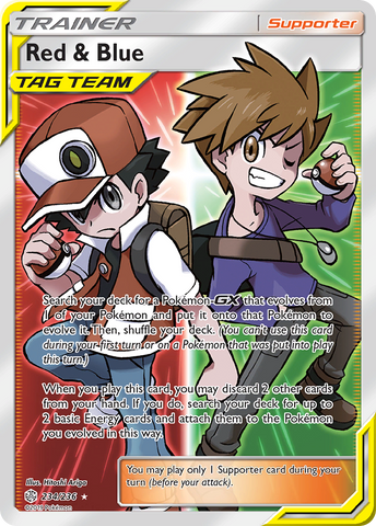 Red & Blue (Full Art)/236 - SM  Cosmic Eclipse Holofoil
