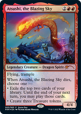 Atsushi, the Blazing Sky (GAME-003) - Wizards Play Network 2022 Foil