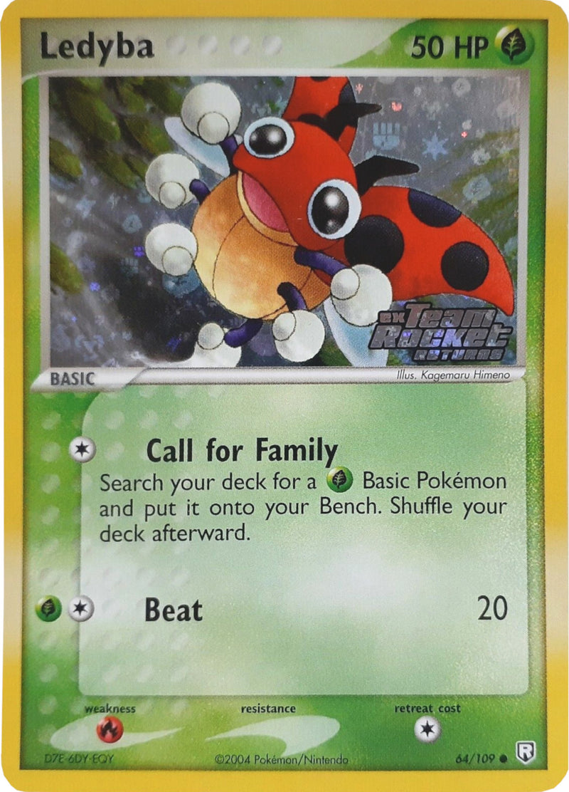 Ledyba 64/109 - Team Rocket Returns Reverse Holofoil