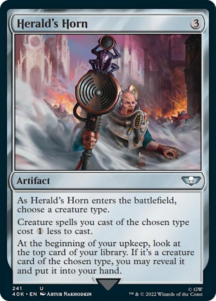 Herald's Horn (Surge Foil) (40K-241) - Warhammer 40,000 Commander Foil
