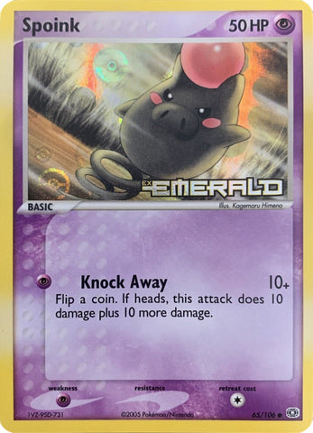 Spoink - 065/106/106 - Emerald Reverse Holofoil