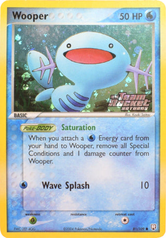 Wooper 81/109 - Team Rocket Returns Reverse Holofoil