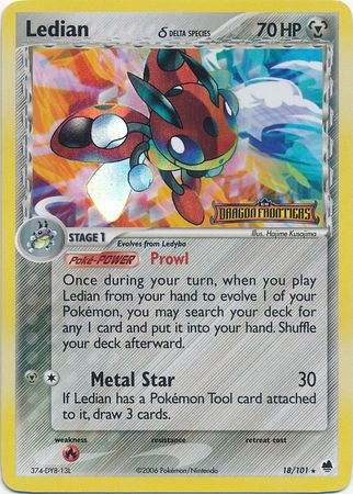Ledian (Delta Species) 18/101 - Dragon Frontiers Reverse Holofoil