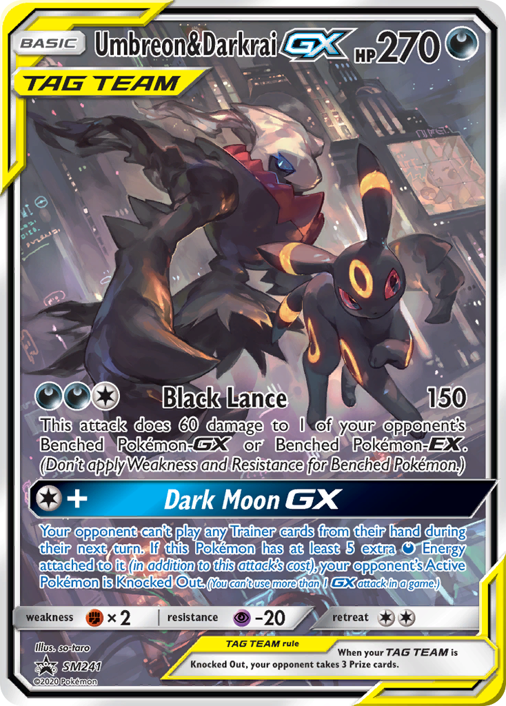 Umbreon & Darkrai GX - SM241 - Jumbo Cards Holofoil