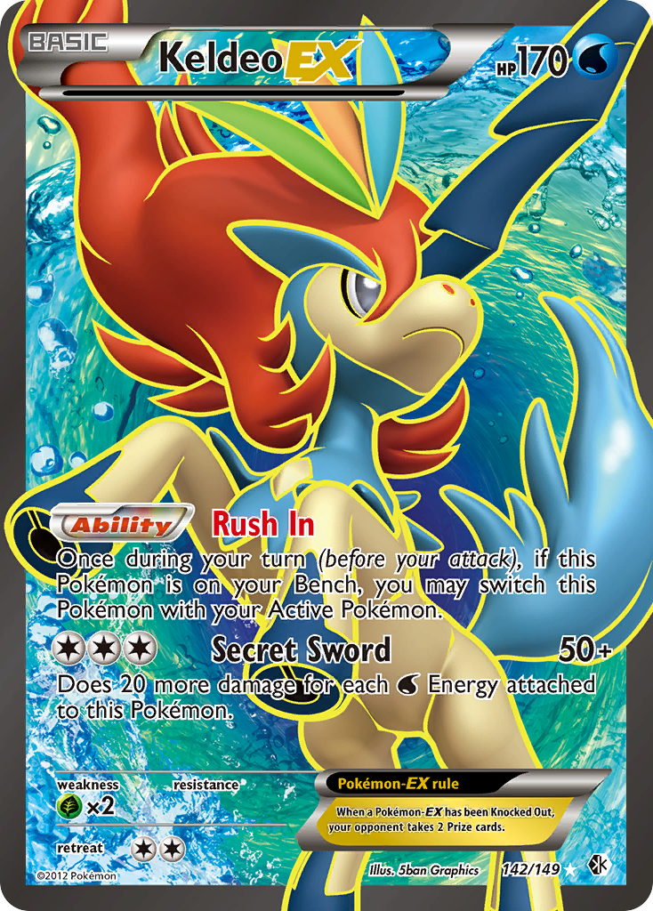 Keldeo EX (142 Full Art)/149 - Boundaries Crossed Holofoil