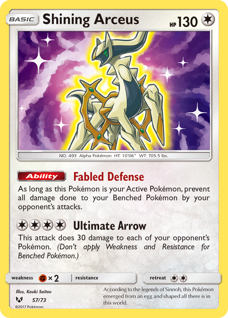 Shining Arceus 57/73 - Shining Legends Holofoil