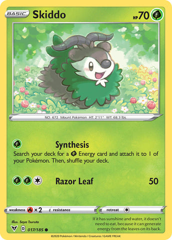 Skiddo 17/185 - SWSH04 Vivid Voltage